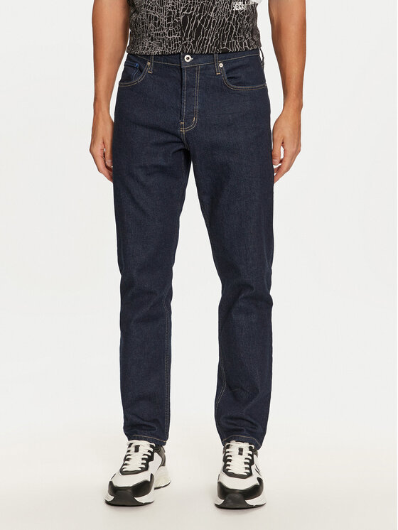 Karl Lagerfeld Jeans Traperice 245D1107 Tamnoplava Tapered Fit