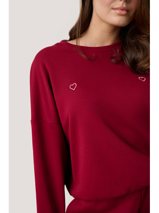 TRIPLES TRIPLES Bluza Boxy Love Red Czerwony Regular Fit