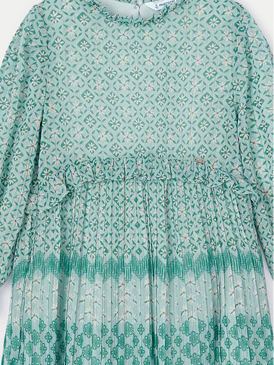 Mayoral Mayoral Vestito da giorno 4913 Verde Regular Fit
