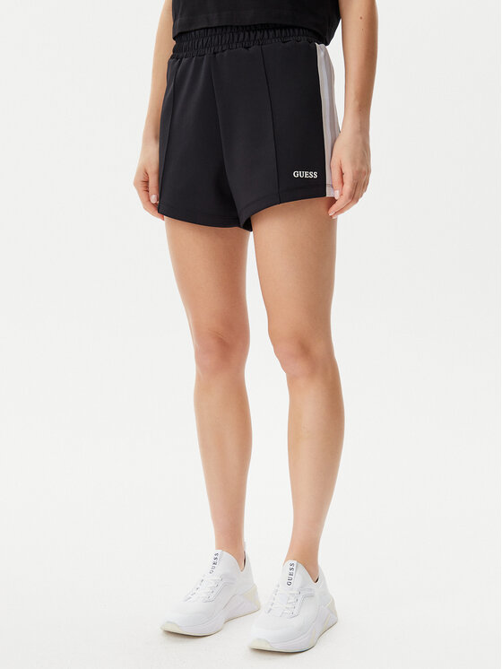 Guess Športové kraťasy V5GD14 KCRU2 Čierna Relaxed Fit