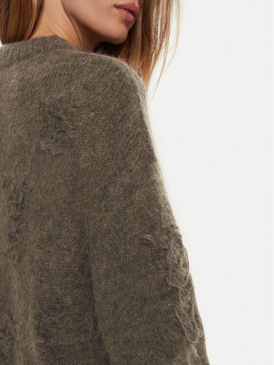 Munthe Munthe Πουλόβερ Taccu 243160724373 Καφέ Loose Fit