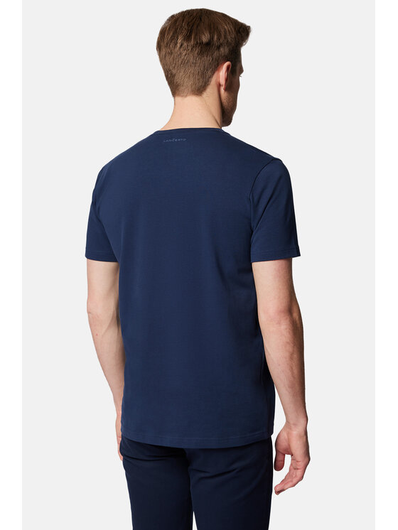 Lancerto Lancerto T-Shirt Jeffrey TS073124000006 Granatowy Regular Fit