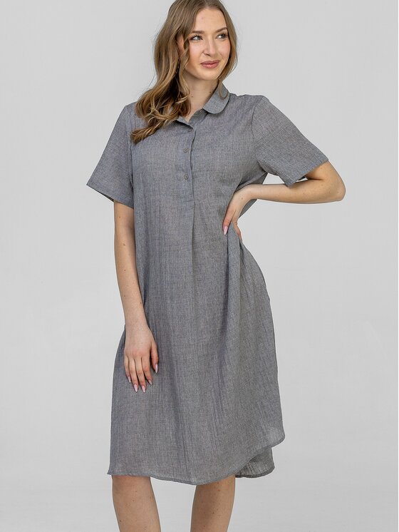 Perso Perso Sukienka letnia RBE266202F Szary Regular Fit