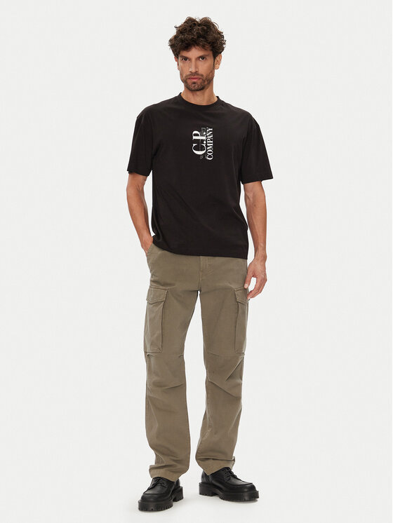 C.P. Company C.P. Company T-krekls 19CMTS092A005100W Melns Regular Fit