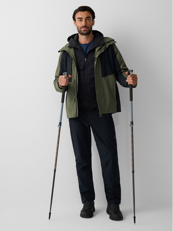 4F 4F Spodnie outdoor URBAN COMMUTER Czarny Regular Fit