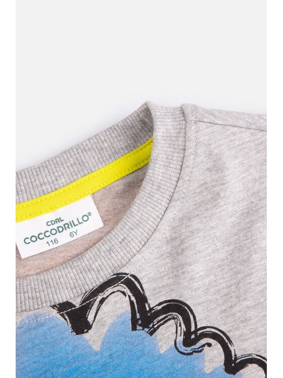Coccodrillo Coccodrillo T-Shirt ZC4143103DBK-019 Szary Regular Fit