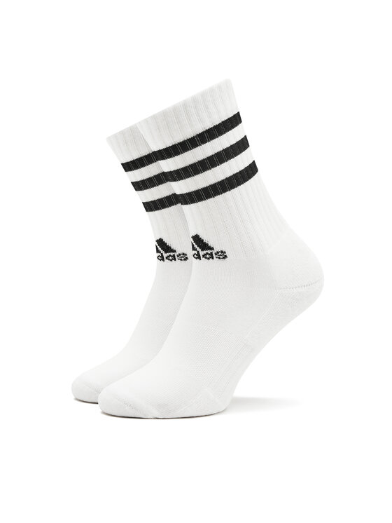 adidas adidas Dlhé ponožky 3-Stripes Cushioned Crew Socks 3 Pairs HT3458 Biela