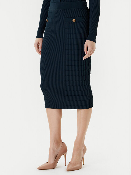 Guess Guess Пола тип молив W5YD66 Z0130 Зелен Slim Fit