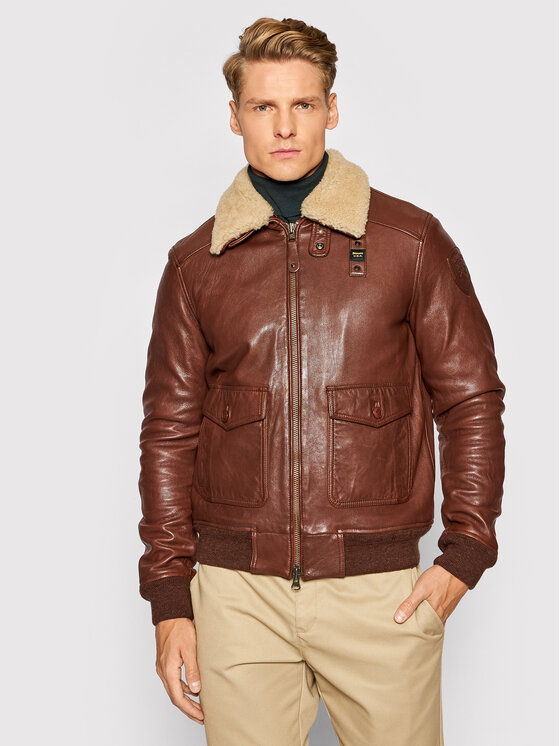 Blauer Blauer Nahkjope Andre 21WBLUL01186 005518 Pruun Regular Fit