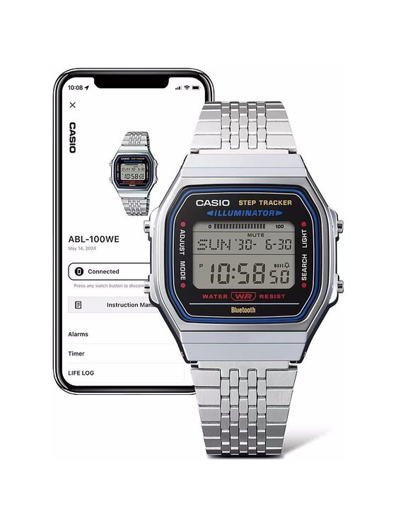 Casio Casio Zegarek 4549526428883 Srebrny