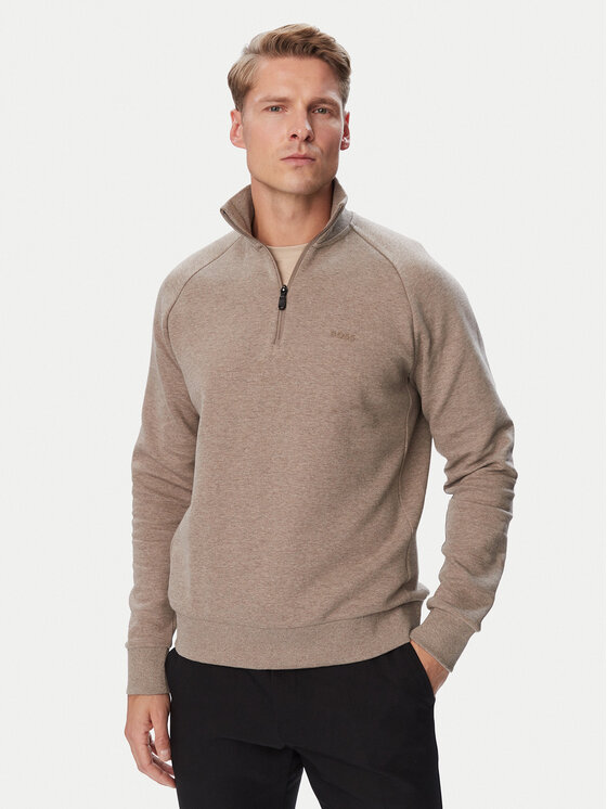 BOSS BOSS Majica dugih rukava Sweat 50565306 Smeđa Regular Fit