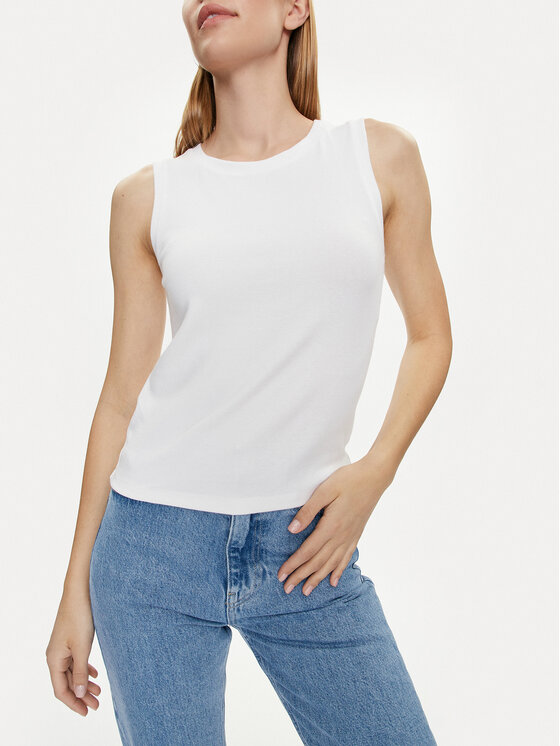 Gap Gap Top 540735-04 Biały Slim Fit