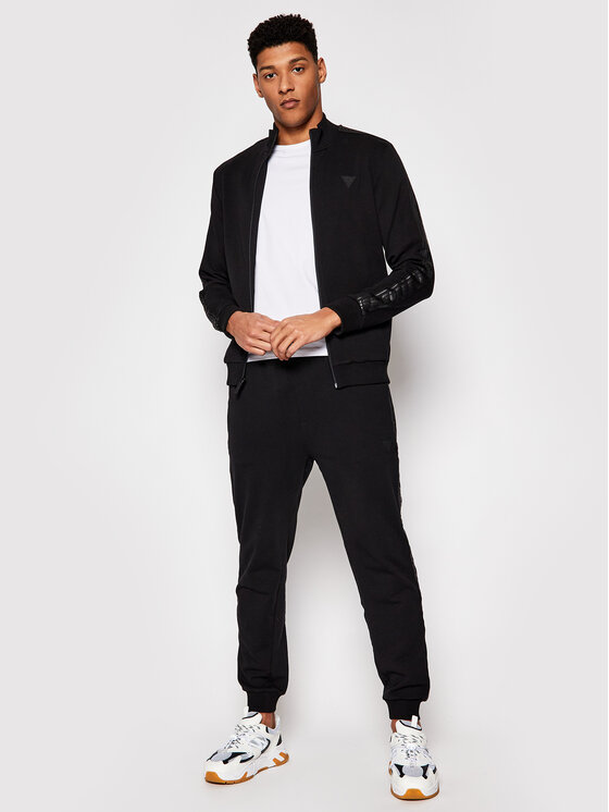 Felpa Full Zip U1GA12 K6ZS1 Nero Slim Fit