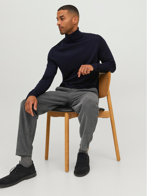 Jack&Jones Jack&Jones Текстилни панталони 12237547 Сив Tapered Fit
