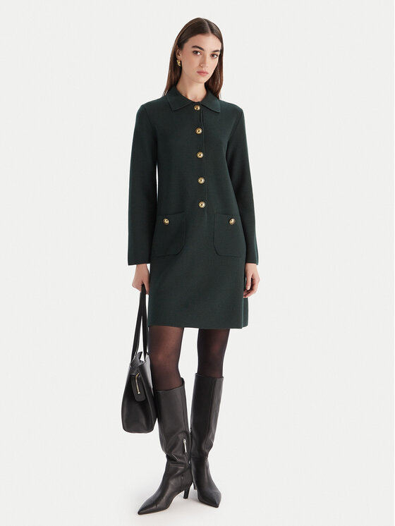 Luisa Spagnoli Luisa Spagnoli Трикотажна сукня Magilla 100109 Зелений Regular Fit