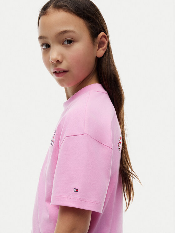 Tommy Hilfiger Tommy Hilfiger T-shirt KG0KG09465 Rosa chiaro Regular Fit