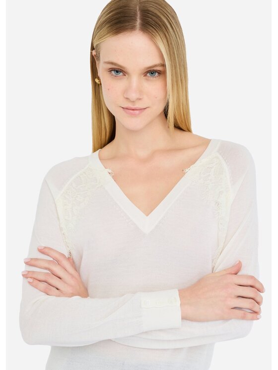 Liu Jo Liu Jo Maglione CF5423MA82OX0718 Bianco Regular Fit