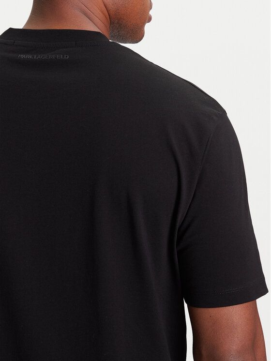 KARL LAGERFELD KARL LAGERFELD Tričko 755144 553225 Čierna Regular Fit