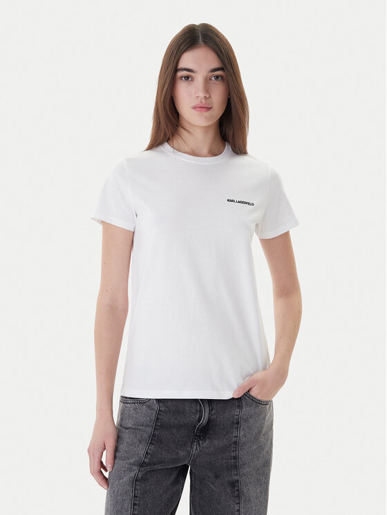 KARL LAGERFELD KARL LAGERFELD T-Shirt A1W17019 Bílá Regular Fit
