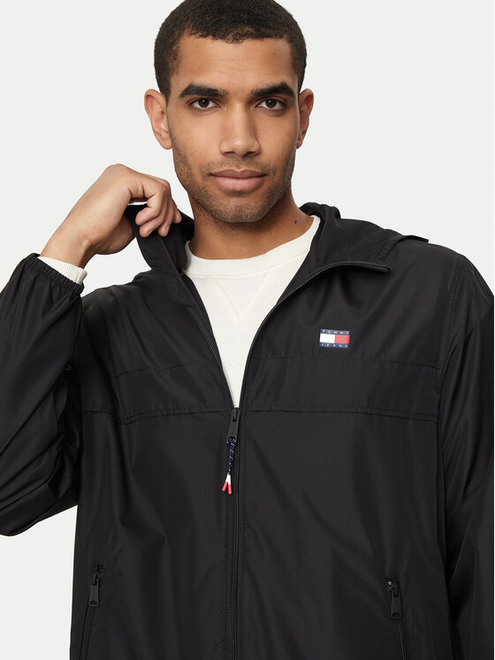 Tommy Jeans Tommy Jeans Αντιανεμικό Chicago DM0DM20204 Μαύρο Regular Fit