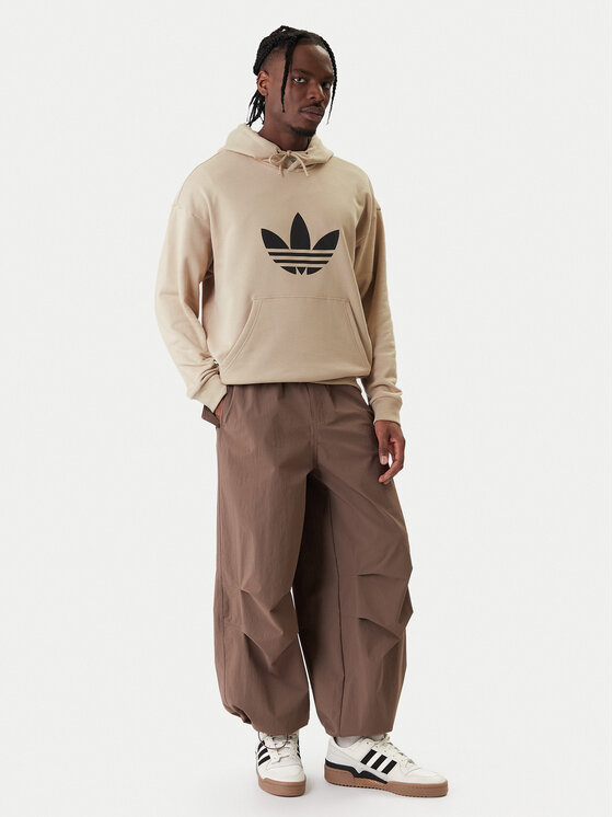 adidas adidas Džemperis ar kapuci adicolor Trefoil KE0878 Bēšs Loose Fit