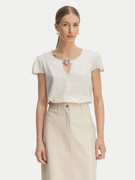 Rinascimento Rinascimento Bluse CFC0127852003 Beige Regular Fit