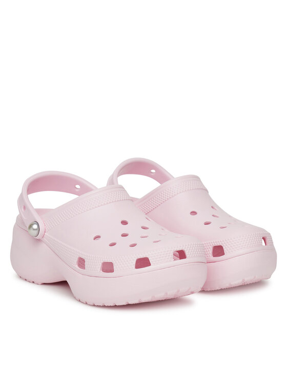 Crocs Crocs Чехли Classic Platform Pearl Clog 211231 Розов