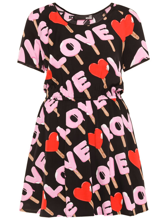LOVE MOSCHINO Vestito estivo WVH9900T 9964 Nero Slim Fit Modivo