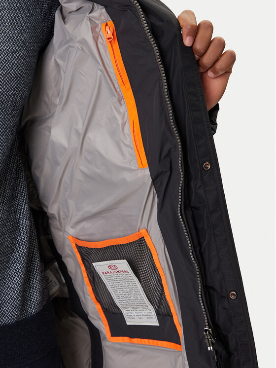 Parajumpers Parajumpers Παλτό χειμωνιάτικο Long Bear 25WMPMPUHF04 Μαύρο Regular Fit