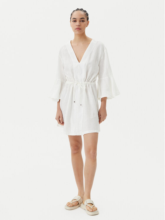 Maaji Maaji Плажна рокля Joy PT1970CPO010 Бял Regular Fit
