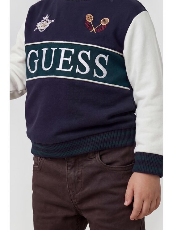 Guess Kids Guess Kids Kalhoty z materiálu 183747 Hnědá Regular Fit