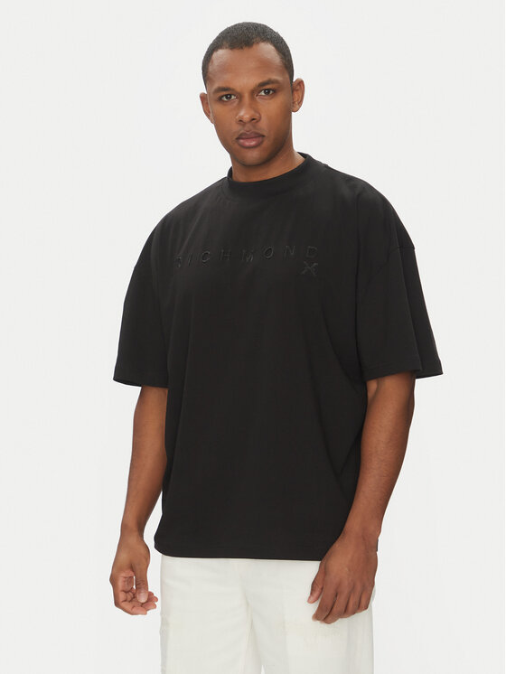 Férfi Póló Richmond X, Méret: S, Fekete, UMP25155TS