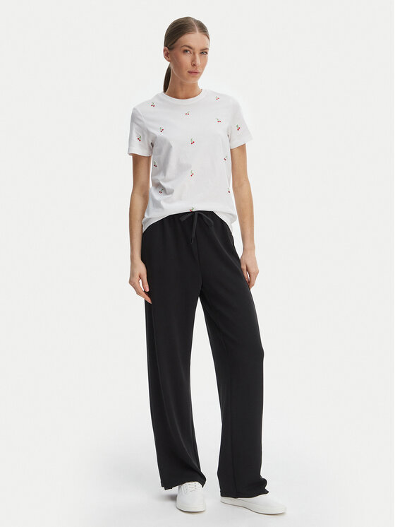ONLY ONLY Bavlnené nohavice Maya 15369156 Čierna Loose Fit
