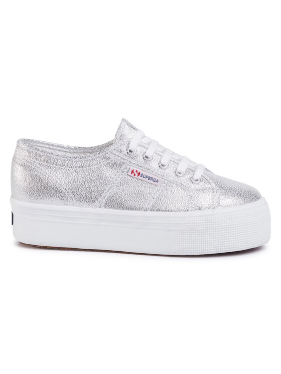 Superga Sneakers aus Stoff 2790 Lamew S009TC0 Silberfarben Modivo