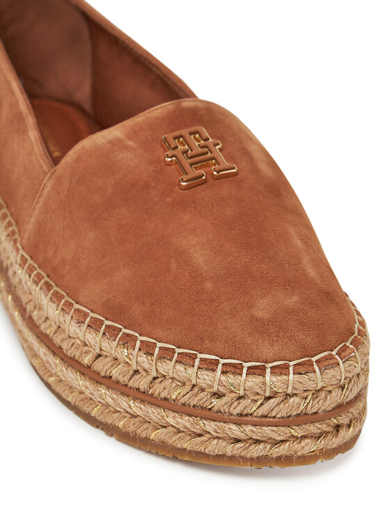 Tommy Hilfiger Tommy Hilfiger Еспадрильї Suede Platform Espadrille FW0FW08586 Коричневий