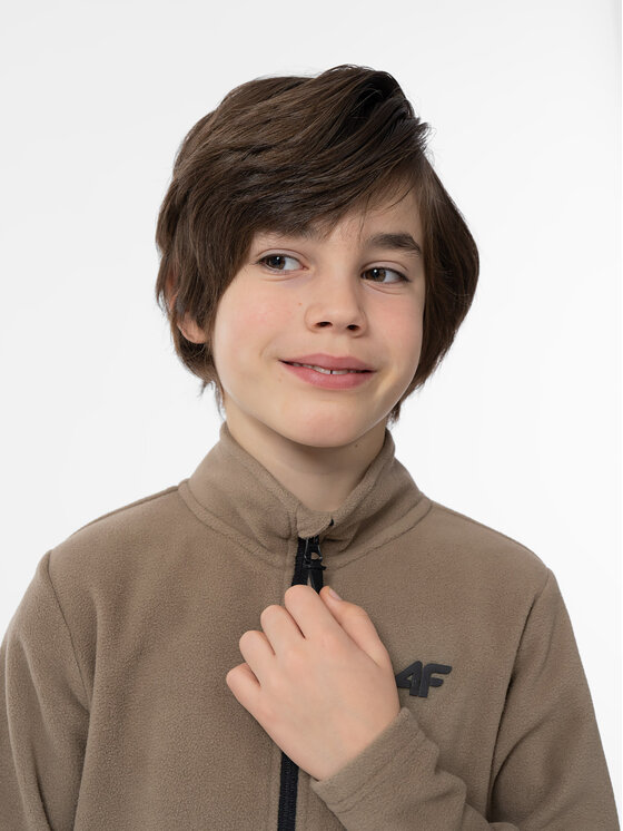 4F 4F Felpa di pile 4FJAW23TFLEM105 Beige Regular Fit