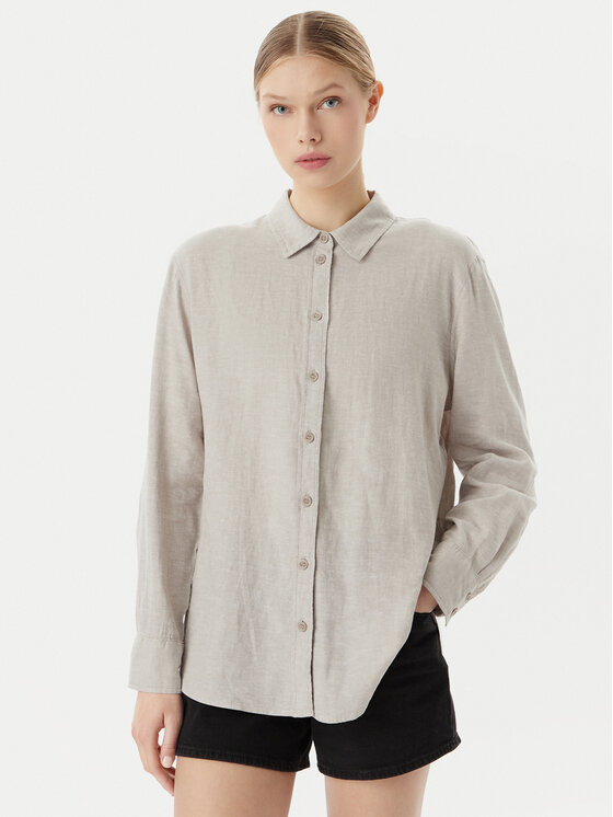 Vero Moda Cămașă Linn 10305085 Gri Relaxed Fit