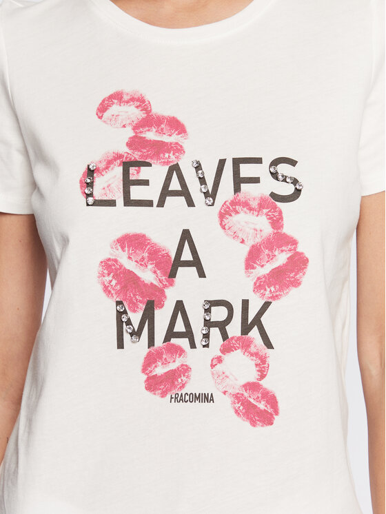 Fracomina Fracomina Тишърт FS23ST3006J400N5 Бял Regular Fit