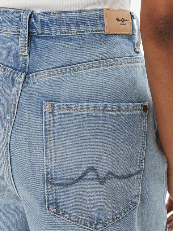 Pepe Jeans Pepe Jeans Farmer rövidnadrág A-Line Short Uhw PL801112RH3 Kék Slim Fit