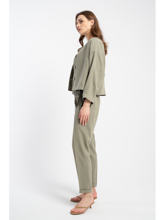 CLICK CLICK Μπουφάν γυναικείο 71-0026 Πράσινο Regular Fit