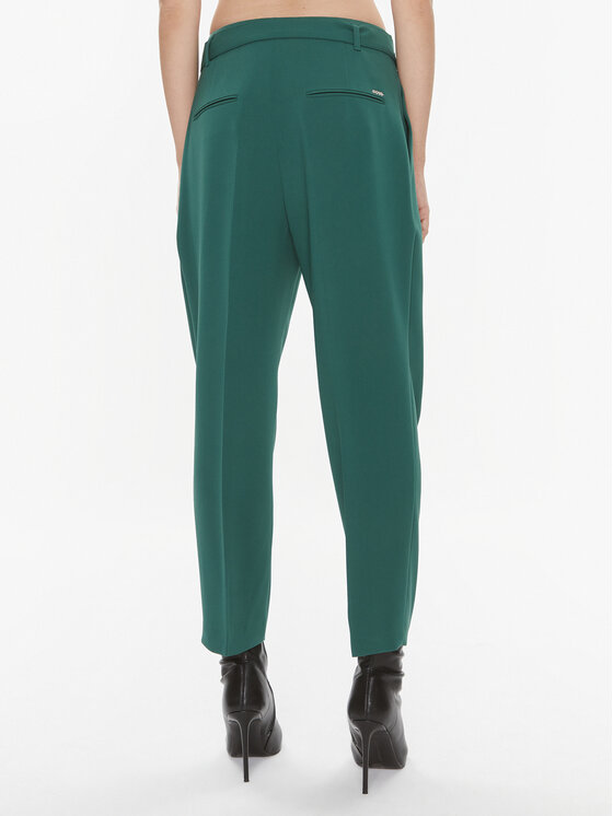 BOSS Boss Hlače iz tkanine Tapiah 50490037 Zelena Regular Fit