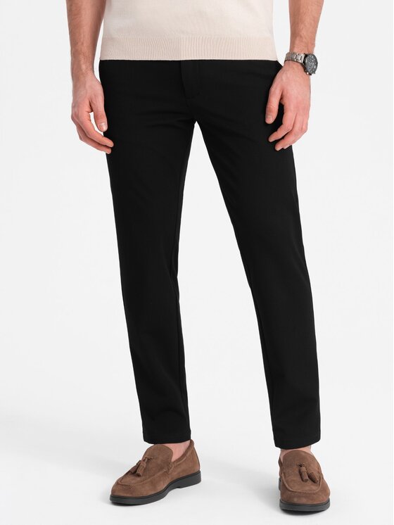 Ombre Ombre Chino kalhoty OM-PACP-0191 Černá Regular Fit