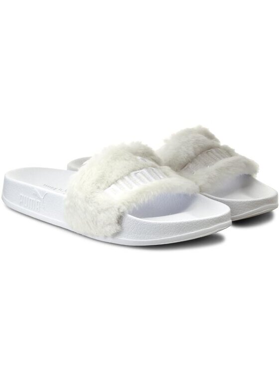 White puma slides rihanna top