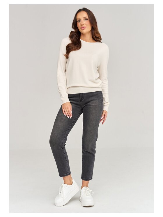 Makadamia Makadamia Jeansy C103 Czarny Fitted Fit