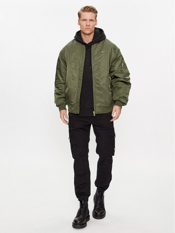Tommy Jeans Tommy Jeans Bomberjacke Authentic DM0DM17660 Grün Relaxed Fit