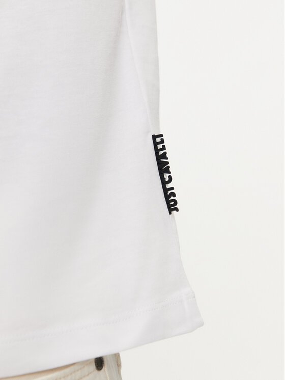 Just Cavalli Just Cavalli T-Shirt 76OAHC17 Biały Regular Fit