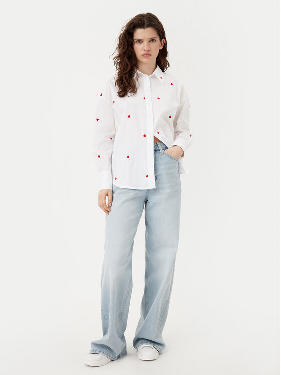 JDY JDY Camicia Nelly 15330490 Bianco Loose Fit