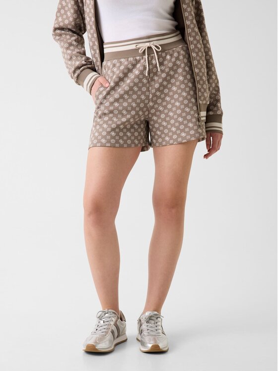 Guess Guess Szorty materiałowe 176131 Beżowy Classic Fit
