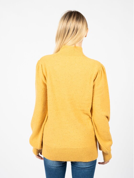 Silvian Heach Silvian Heach Sweter CVA22189LU | Melisia Żółty Regular Fit
