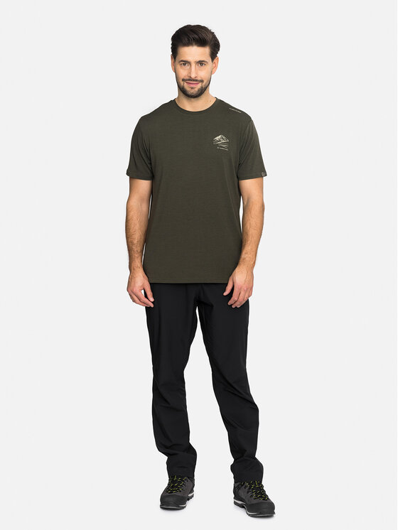 Viking Viking T-Shirt Lenta Bamboo Light Man Zielony ciemny Regular Fit